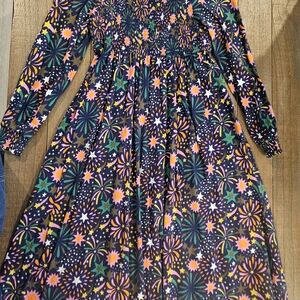 Colorful Starburst Kids Dress